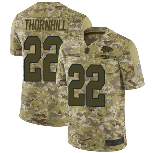 Men Kansas City Chiefs #22 Thornhill Juan Limited Camo 2018 Salute to Service Football Nike NFL Jersey->nfl t-shirts->Sports Accessory